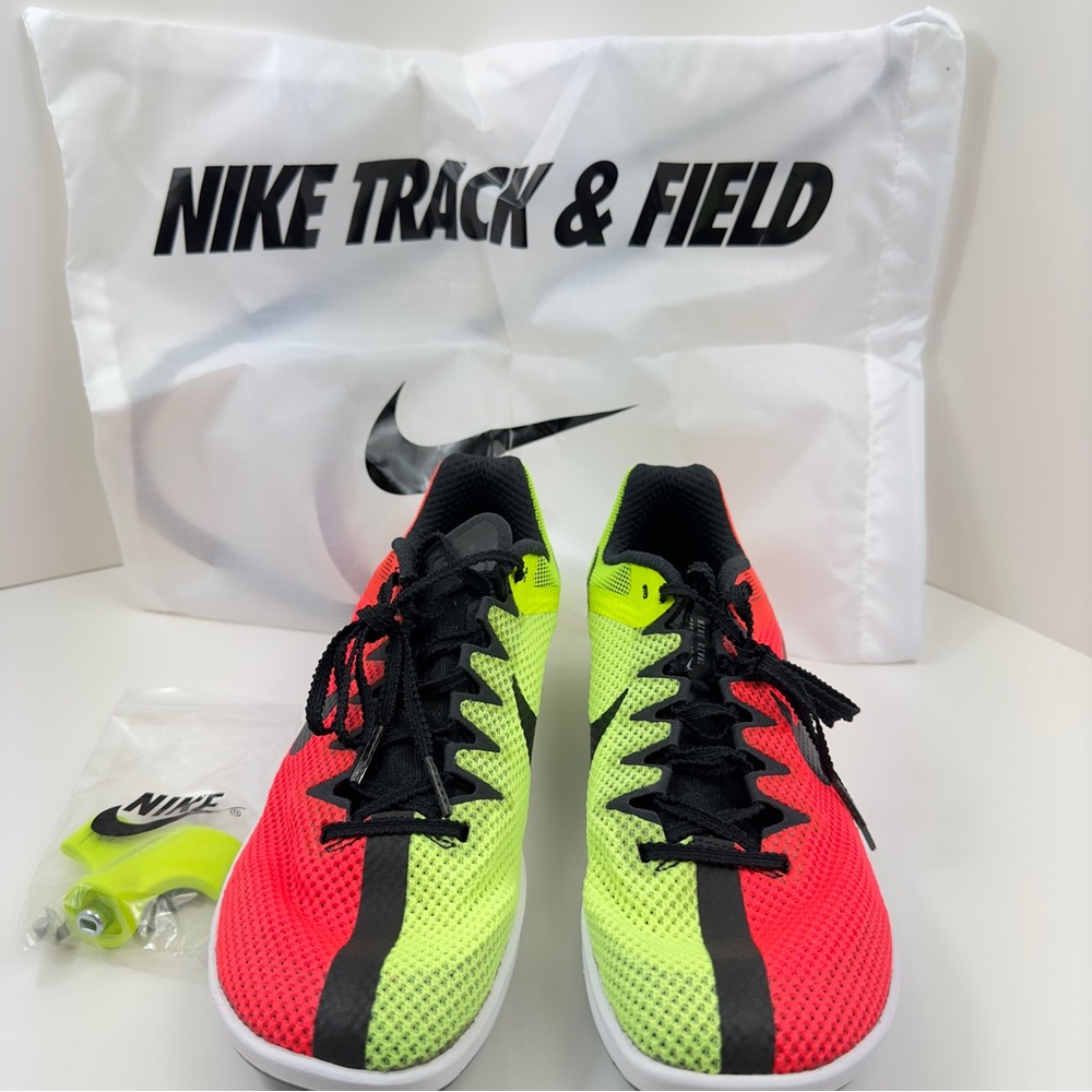 Men’s New Nike Zoom Rival Distance DC8725-601 Red Volt Sneaker Shoes Size 9